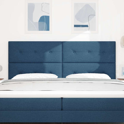 vidaXL LED Kopfteil mit LED-Lichtleisten Blau 200 cm Polyester