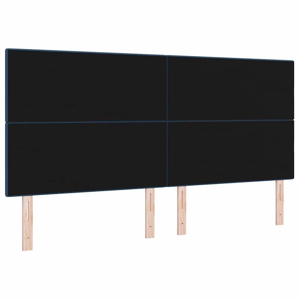 vidaXL LED Kopfteil mit LED-Lichtleisten Blau 200 cm Polyester