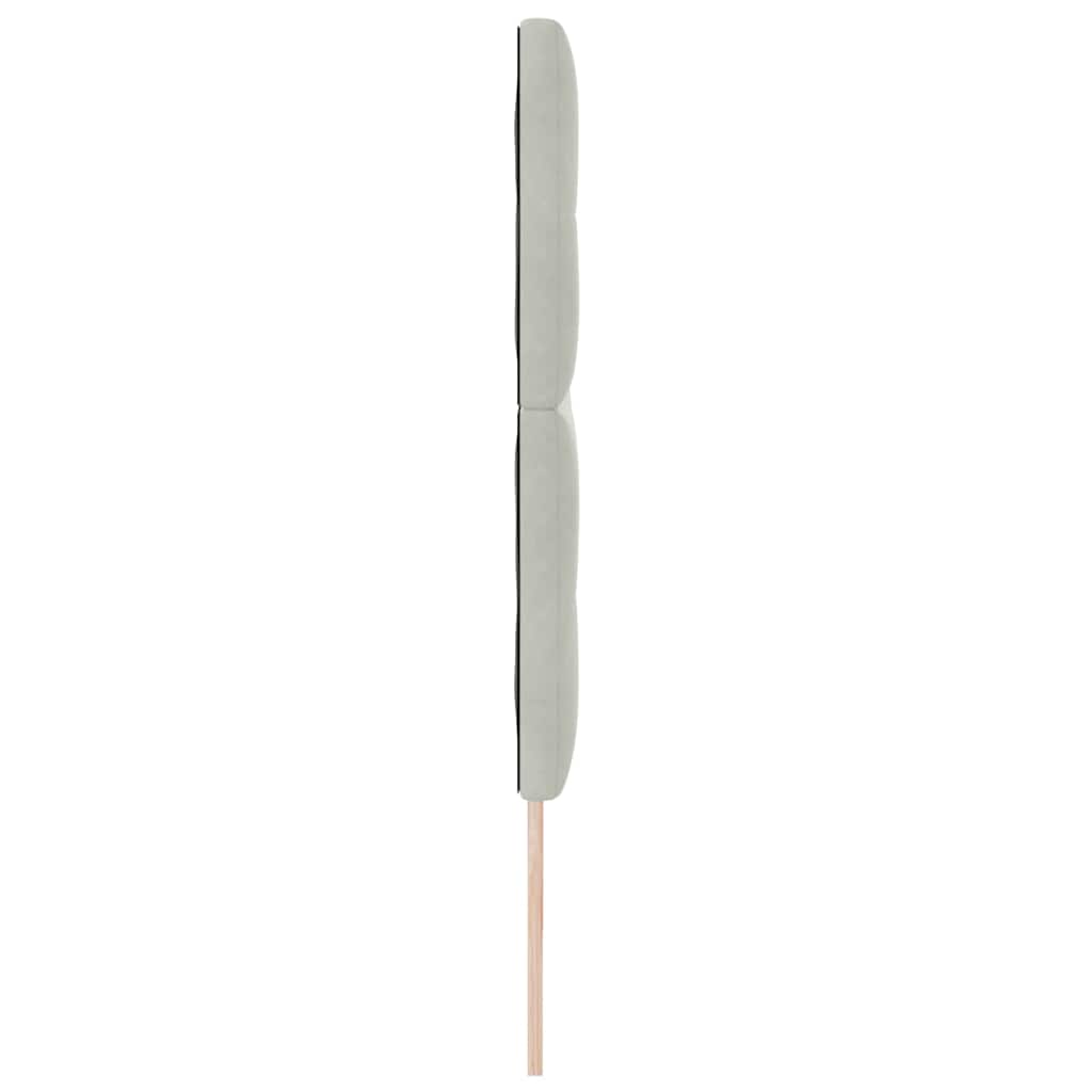 vidaXL LED Kopfteil mit LED-Lichtleisten Hellgrau 200 cm Polyester