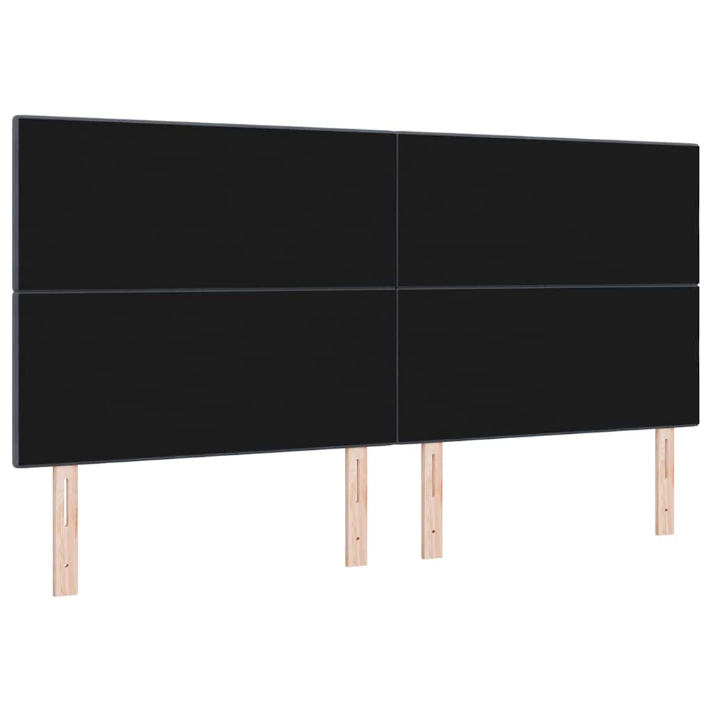 vidaXL LED Kopfteil mit LED-Lichtleisten Grau 200 cm Polyester