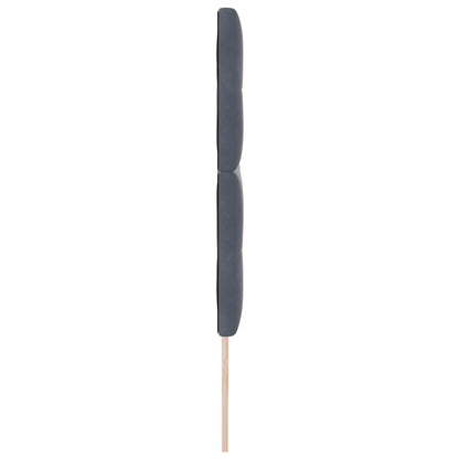 vidaXL LED Kopfteil mit LED-Lichtleisten Grau 200 cm Polyester
