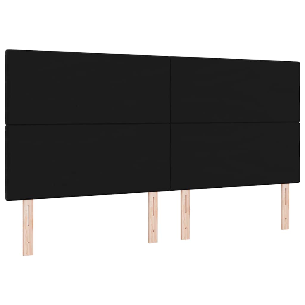 vidaXL LED Kopfteil mit LED-Lichtleisten Schwarz 200 cm Polyester