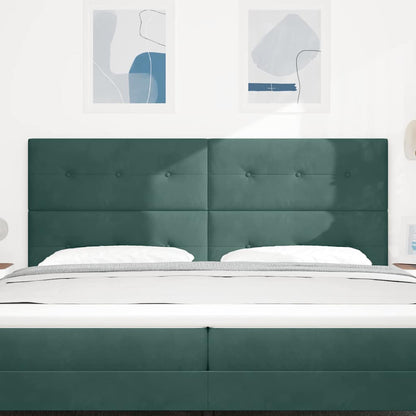 vidaXL LED Kopfteil mit LED-Lichtleisten Grün 200 cm Polyester