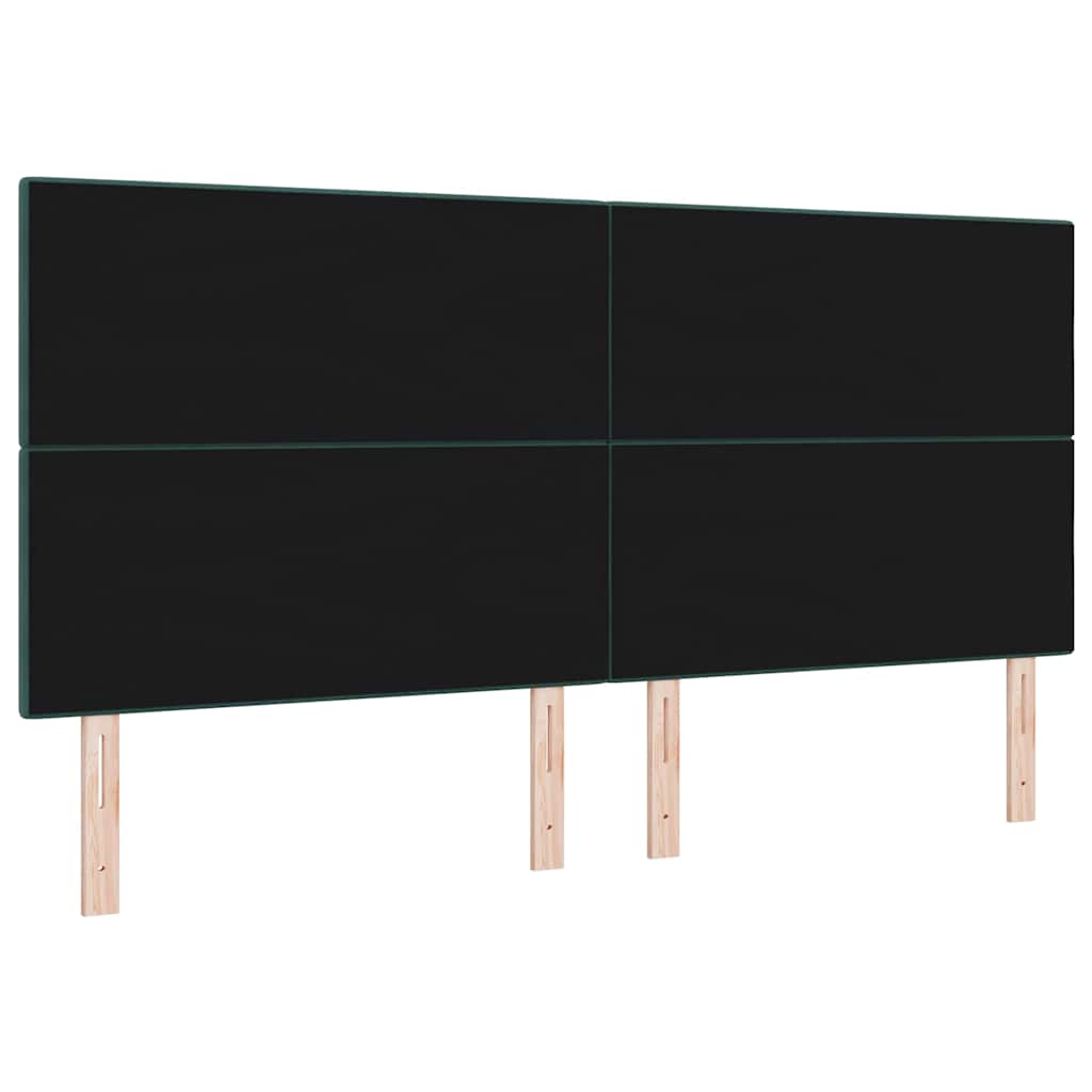 vidaXL LED Kopfteil mit LED-Lichtleisten Grün 200 cm Polyester