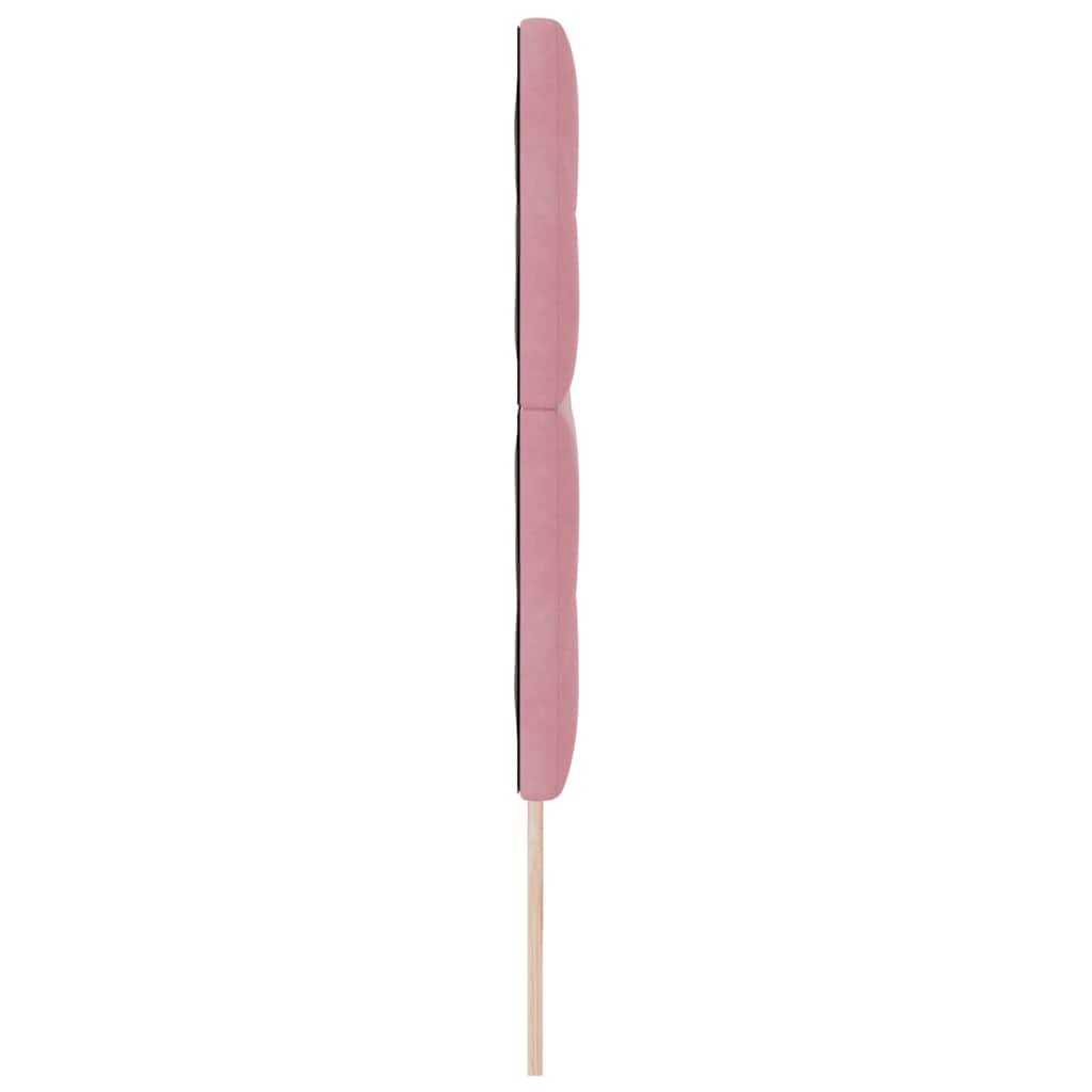 vidaXL LED Kopfteil mit LED-Lichtleisten Rosa 200 cm Polyester