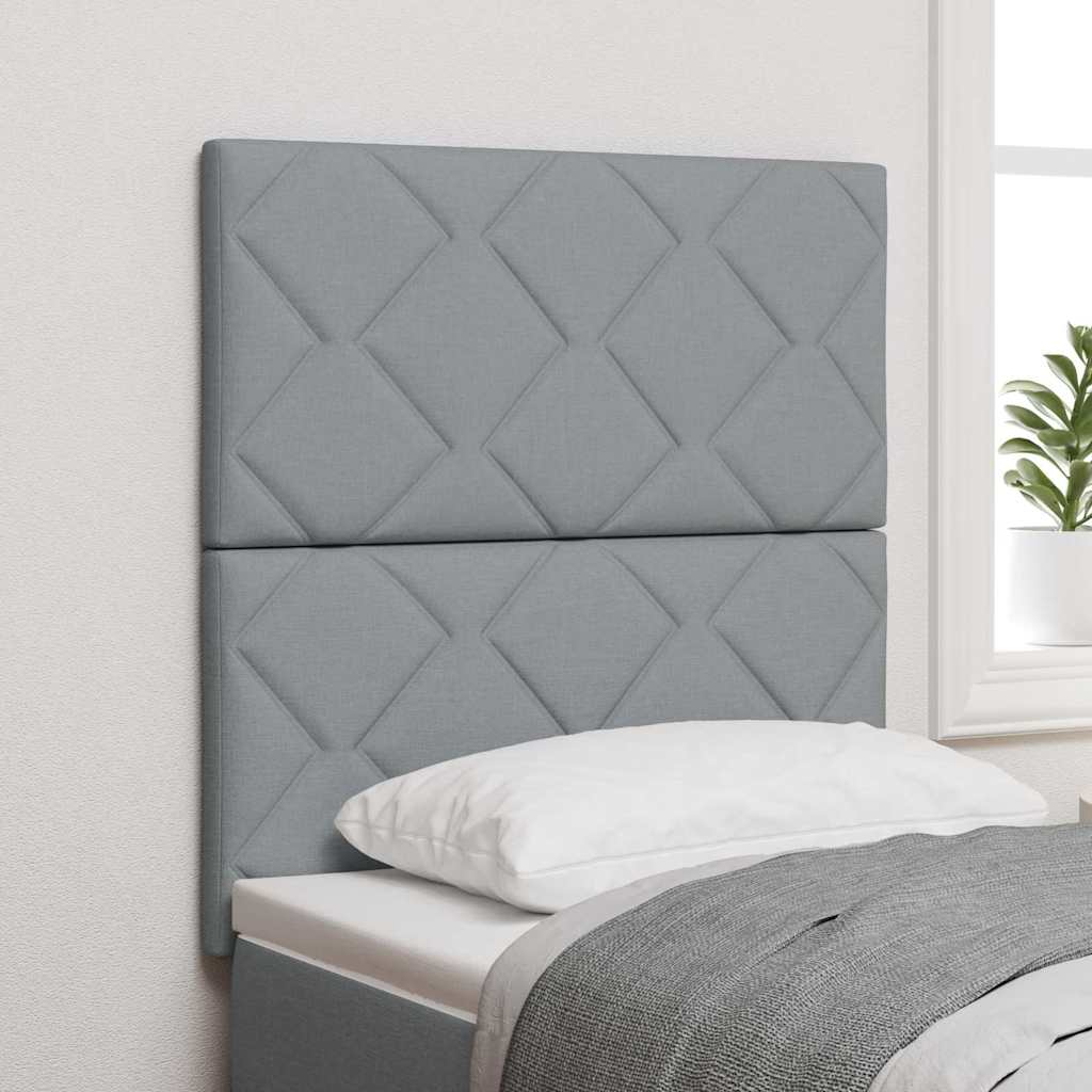 vidaXL Kopfteil mit Kopfteil Hellgrau 80 cm Stoff