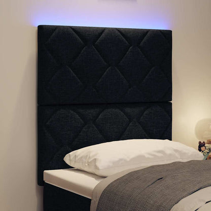 vidaXL Kopfteil mit Kopfteil Schwarz 80 cm Stoff
