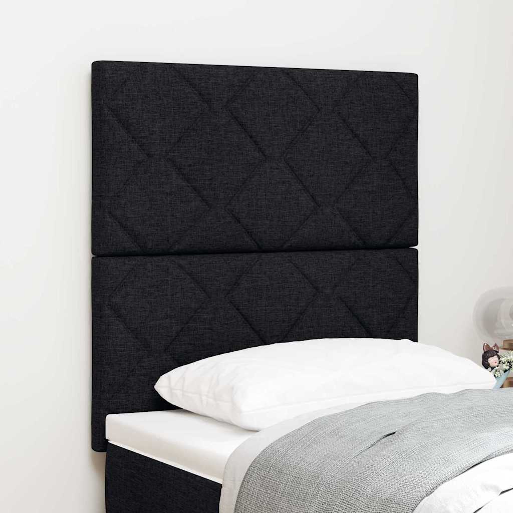 vidaXL Kopfteil mit Kopfteil Schwarz 80 cm Stoff