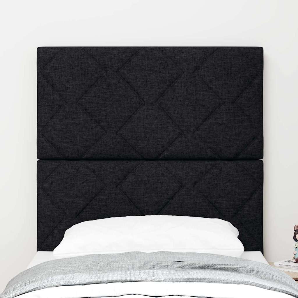 vidaXL Kopfteil mit Kopfteil Schwarz 80 cm Stoff