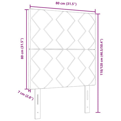Kopfteil mit Kopfteil Taupe 80 cm Stoff