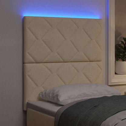 vidaXL Kopfteil mit Kopfteil Creme 80 cm Stoff