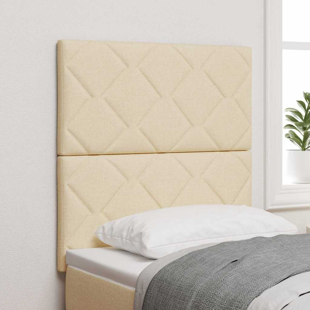 vidaXL Kopfteil mit Kopfteil Creme 80 cm Stoff