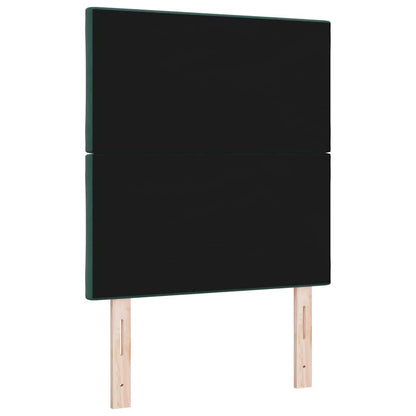 vidaXL LED Kopfteil mit Kopfteil Dunkelgrün 80 cm Kunstleder