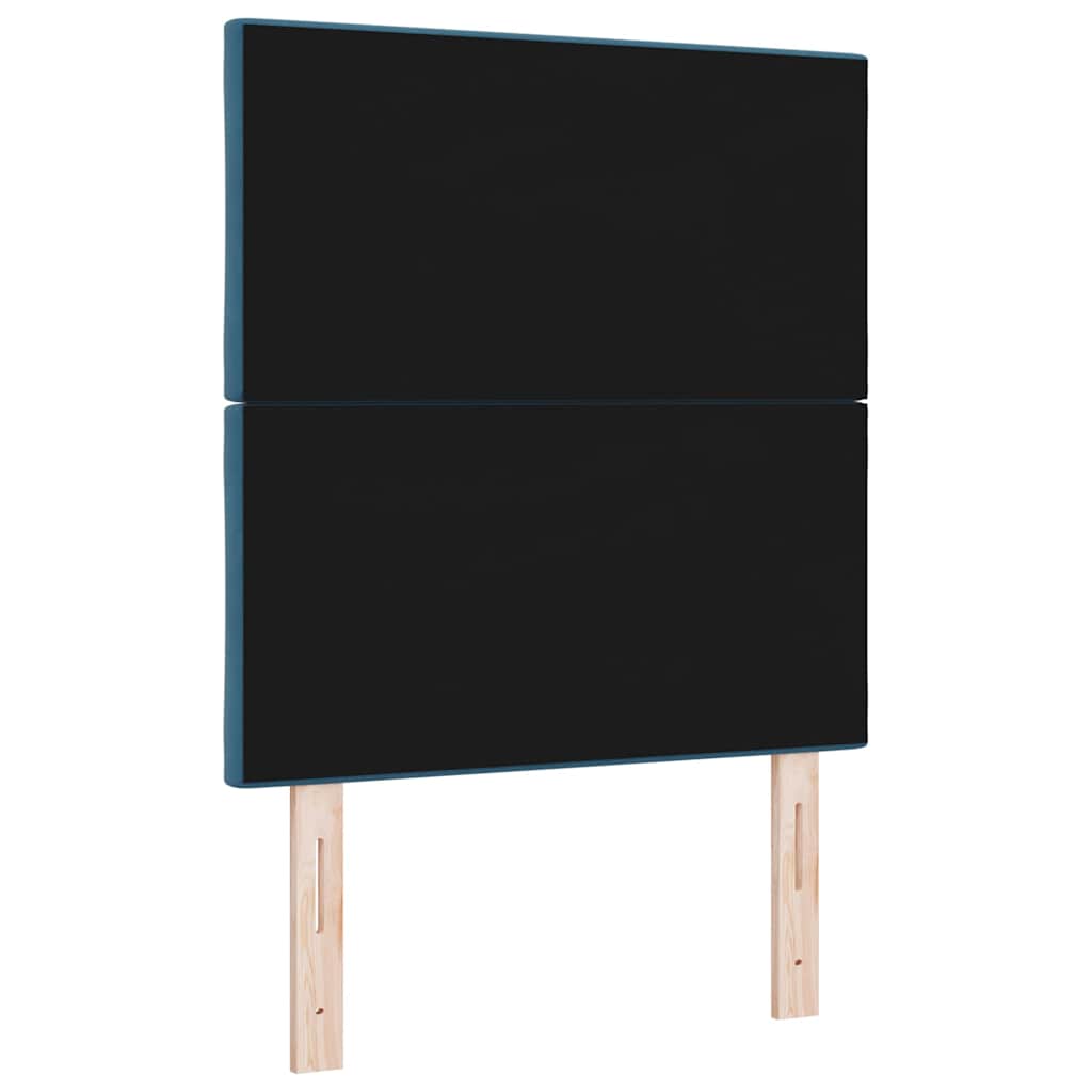 vidaXL LED Kopfteil Dunkelblau 80 cm Kunstleder