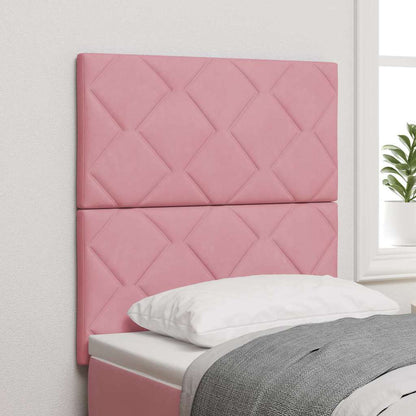 vidaXL LED Kopfteil Rosa 80 cm Kunstleder