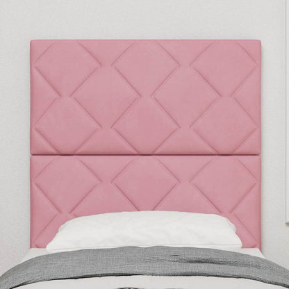 vidaXL LED Kopfteil Rosa 80 cm Kunstleder