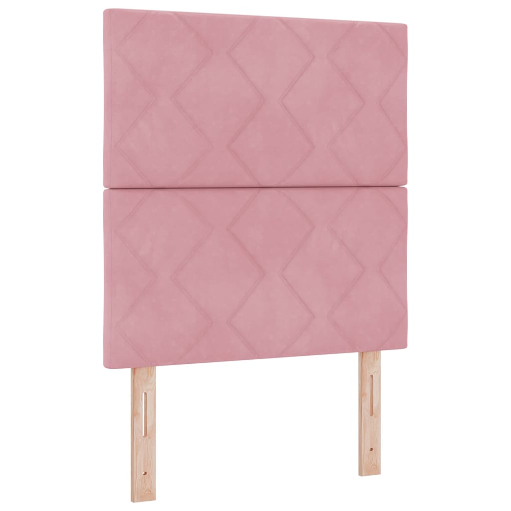 vidaXL LED Kopfteil Rosa 80 cm Kunstleder
