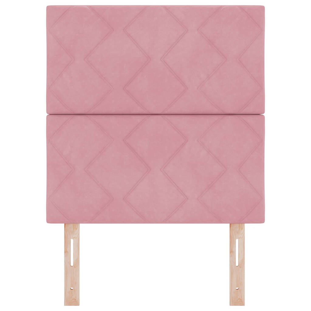 vidaXL LED Kopfteil Rosa 80 cm Kunstleder