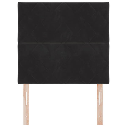 vidaXL LED Kopfteil Schwarz 90 cm Kunstleder