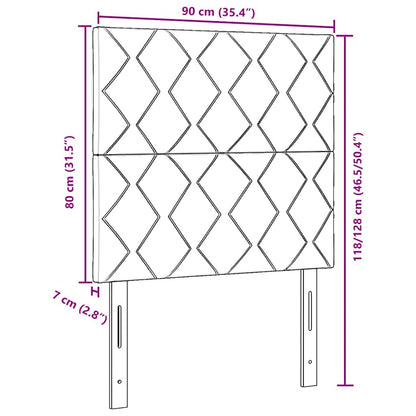 LED Kopfteil Dunkelgrün 90 cm Kunstleder