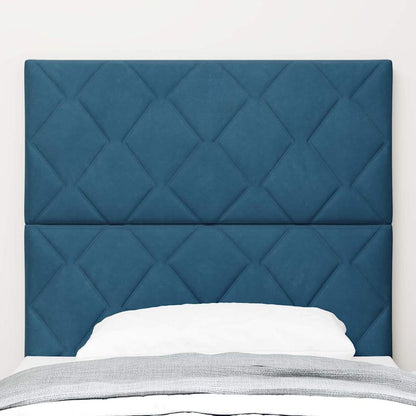 vidaXL LED Kopfteil Dunkelblau 90 cm Kunstleder