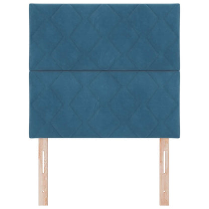 vidaXL LED Kopfteil Dunkelblau 90 cm Kunstleder