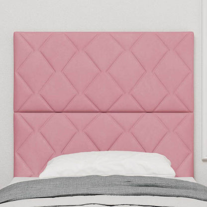 vidaXL LED Kopfteil Rosa 90 cm Kunstleder