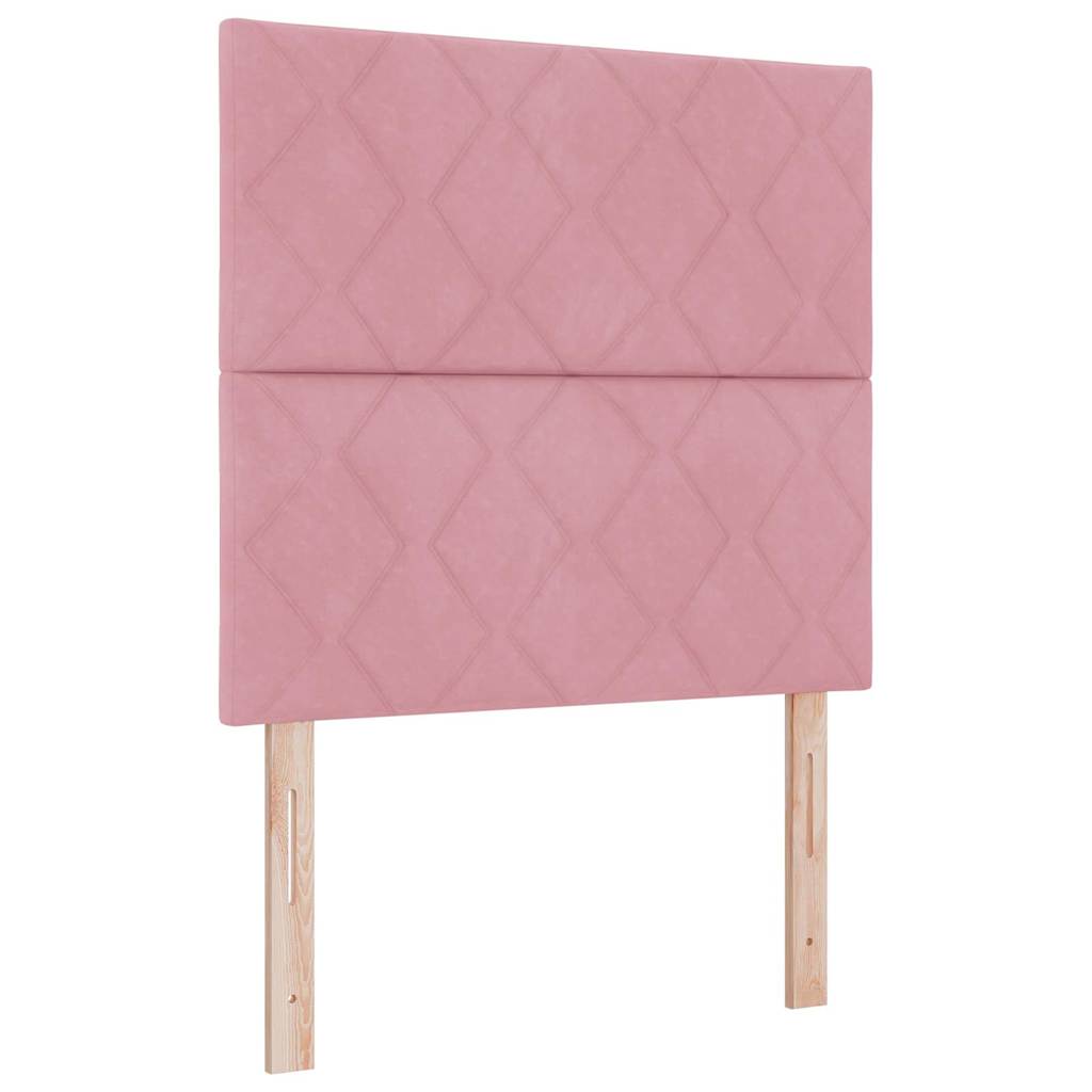 vidaXL LED Kopfteil Rosa 90 cm Kunstleder