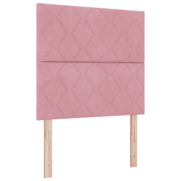 vidaXL LED Kopfteil Rosa 90 cm Kunstleder