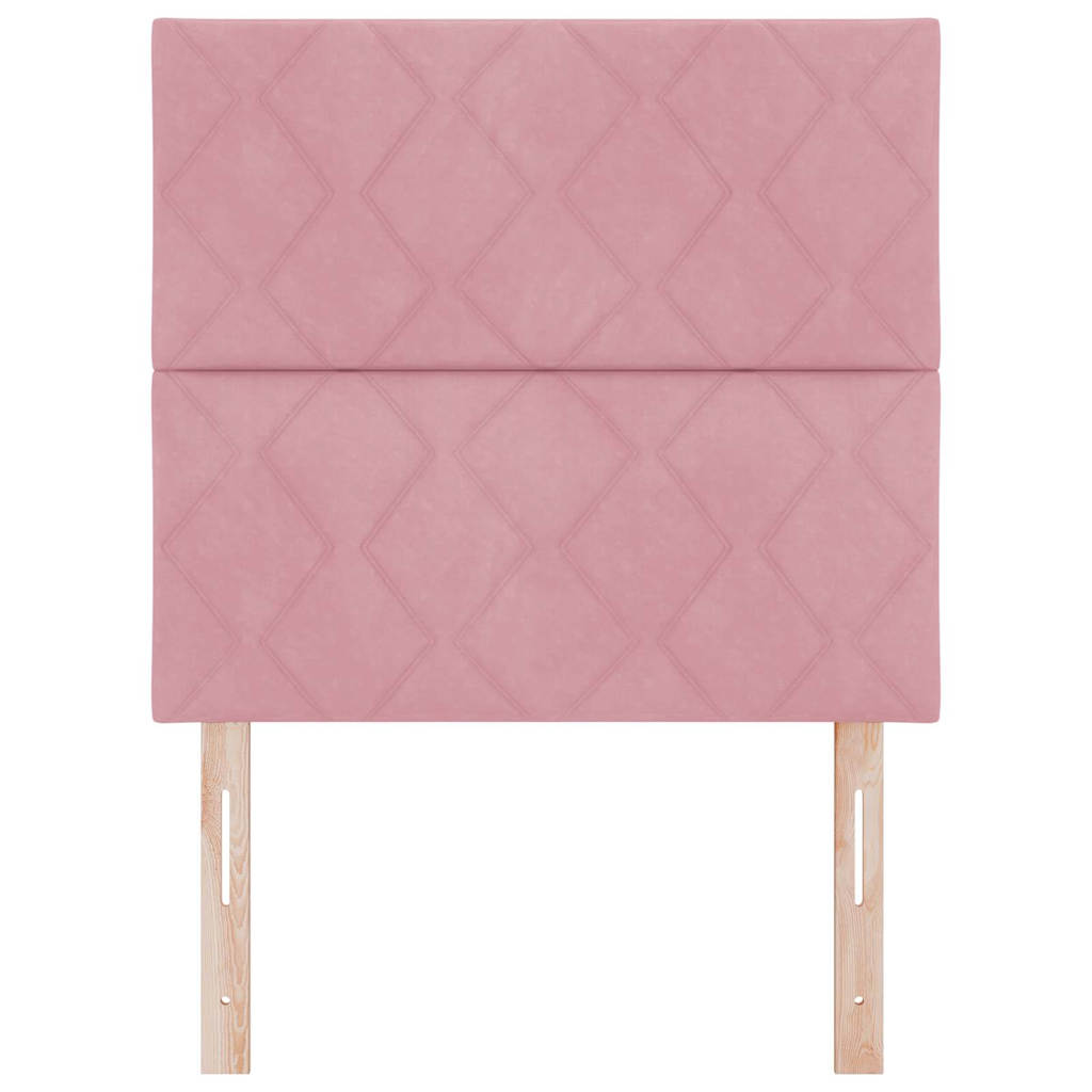vidaXL LED Kopfteil Rosa 90 cm Kunstleder