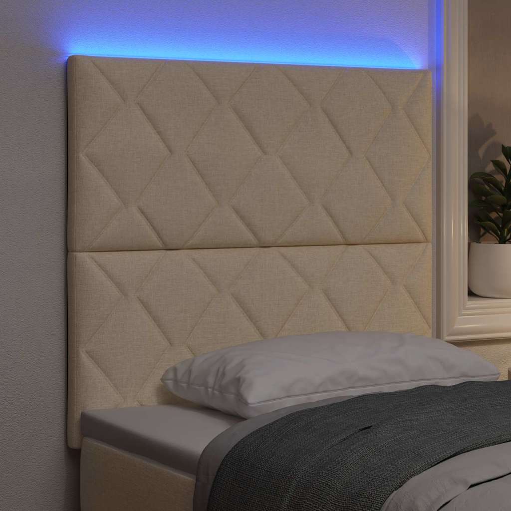 vidaXL Kopfteil Creme 100 cm Stoff