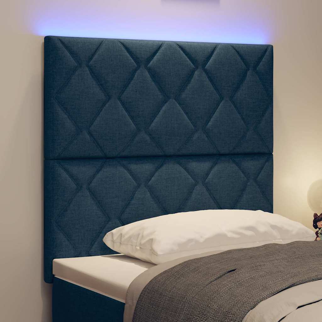 vidaXL Kopfteil Blau 100 cm Stoff
