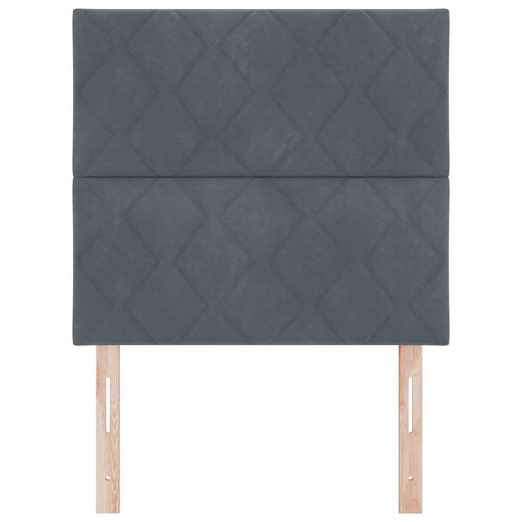 vidaXL LED Kopfteil Dunkelgrau 100 cm Kunstleder