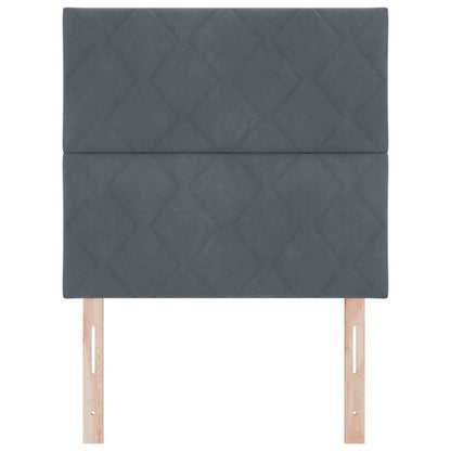 vidaXL LED Kopfteil Dunkelgrau 100 cm Kunstleder