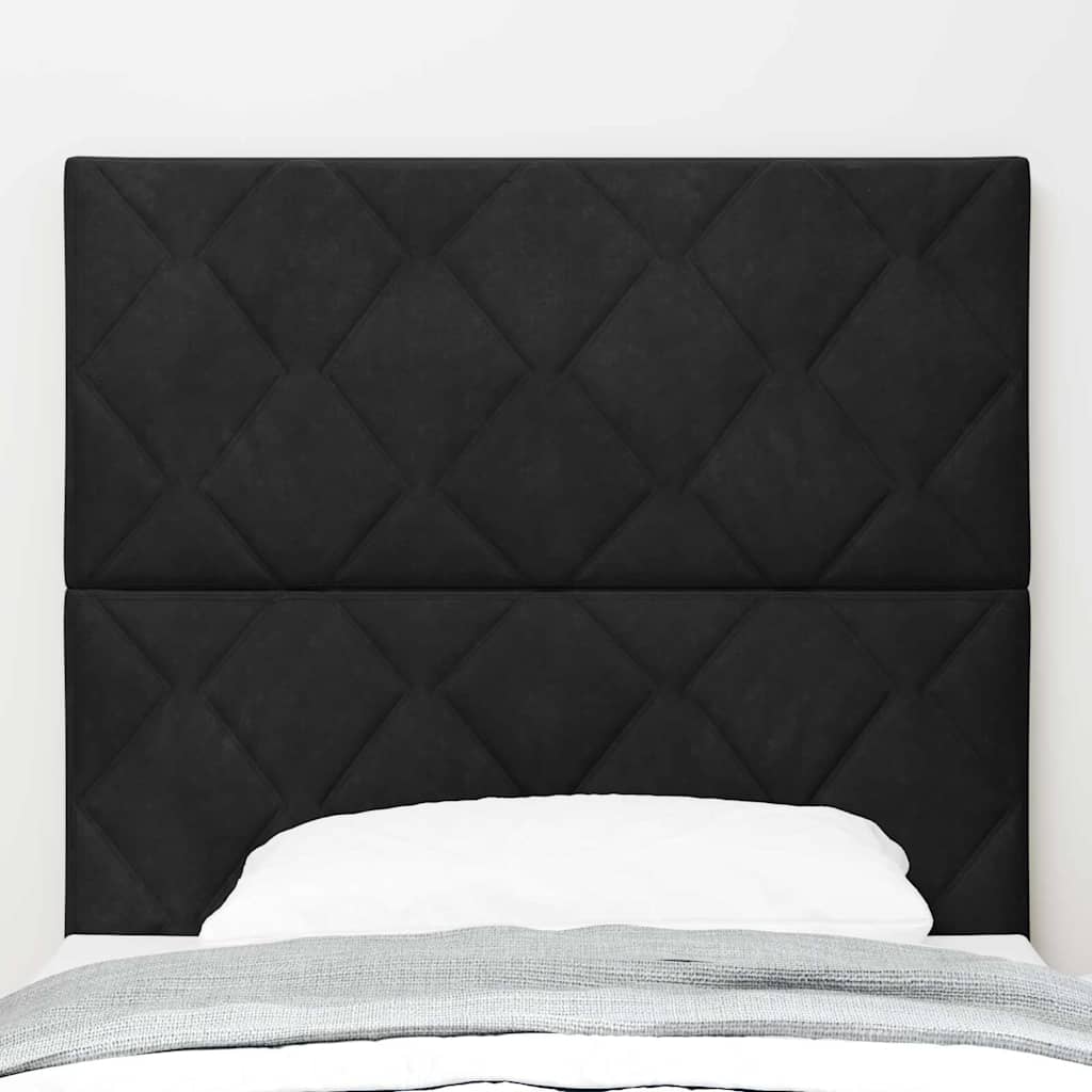 vidaXL LED Kopfteil Schwarz 100 cm Kunstleder