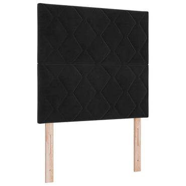 vidaXL LED Kopfteil Schwarz 100 cm Kunstleder