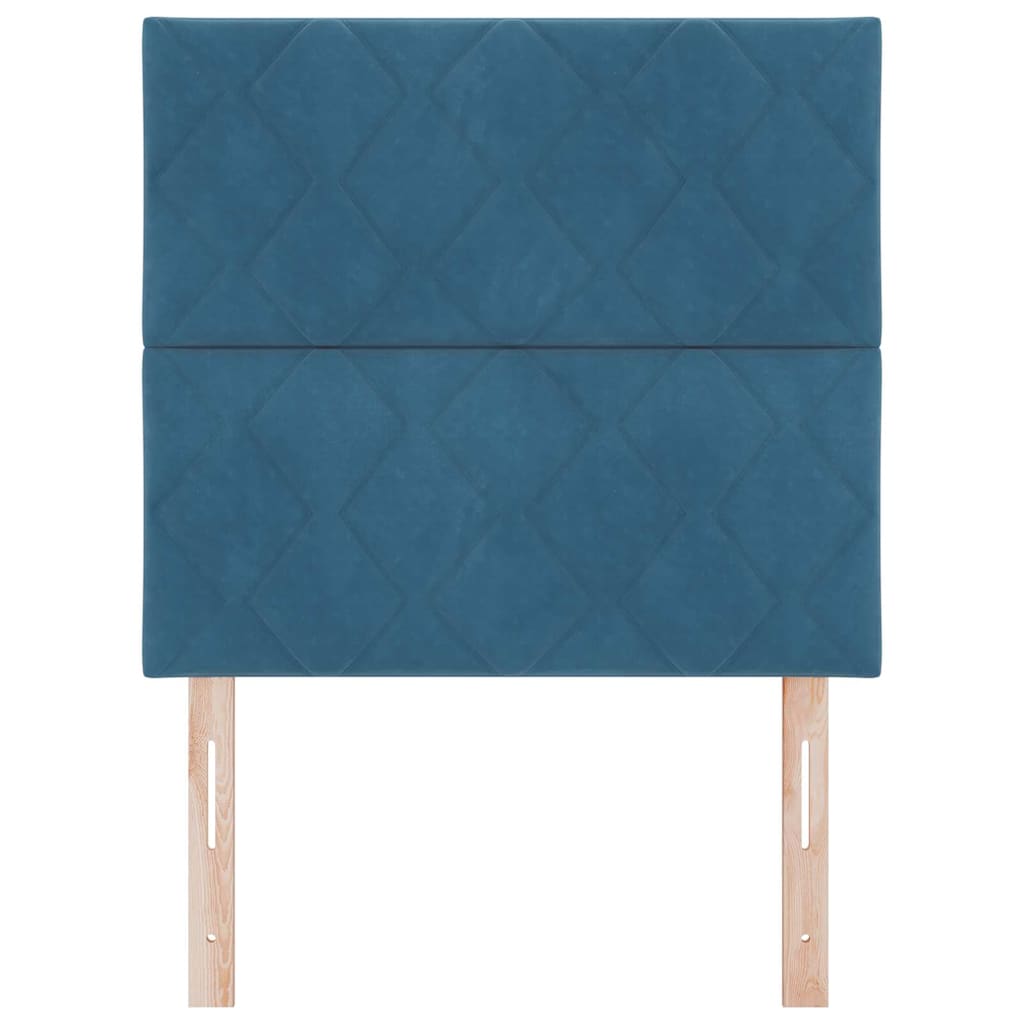 vidaXL LED Kopfteil Dunkelblau 100 cm Kunstleder
