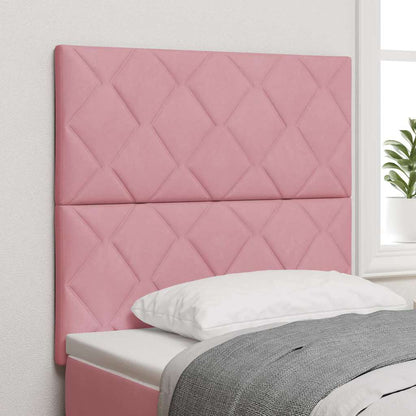 vidaXL LED Kopfteil Rosa 100 cm Kunstleder