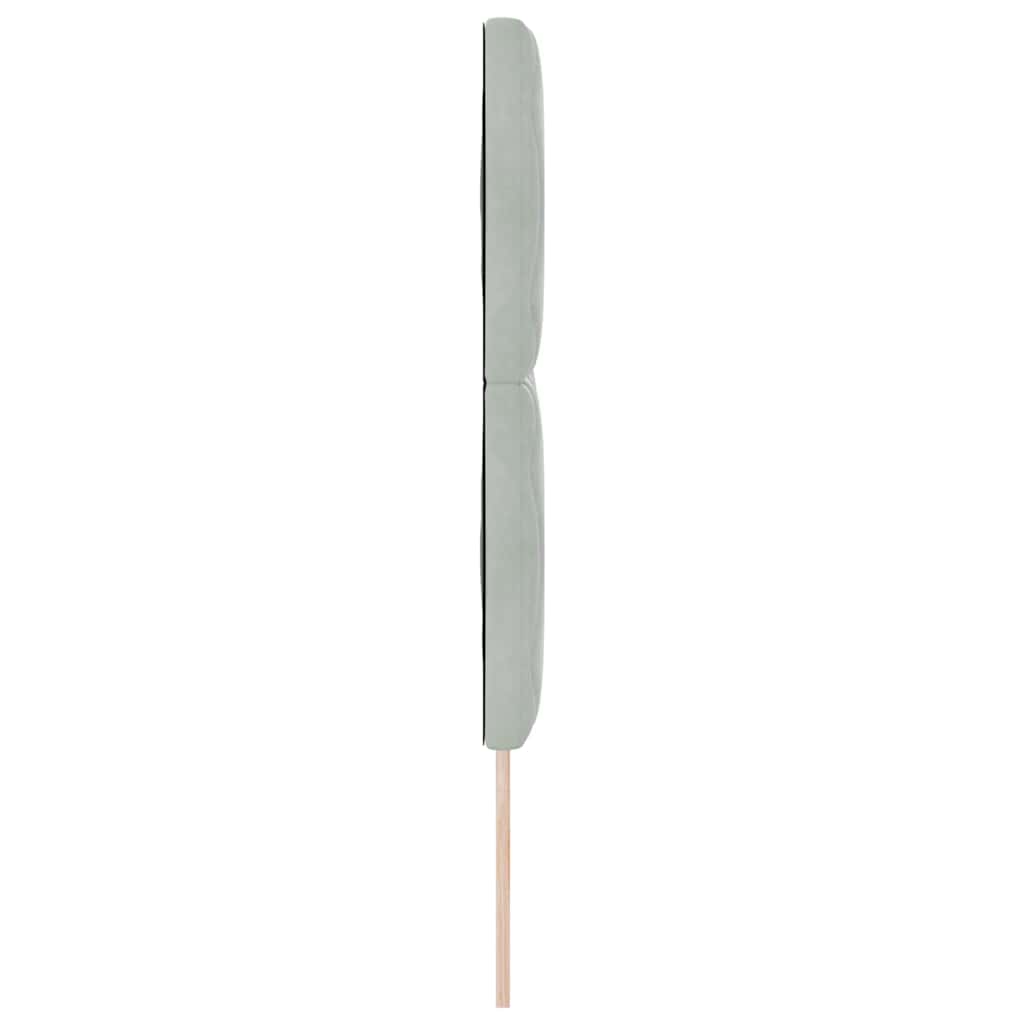 vidaXL LED Kopfteil Hellgrau 144 cm Kunstleder