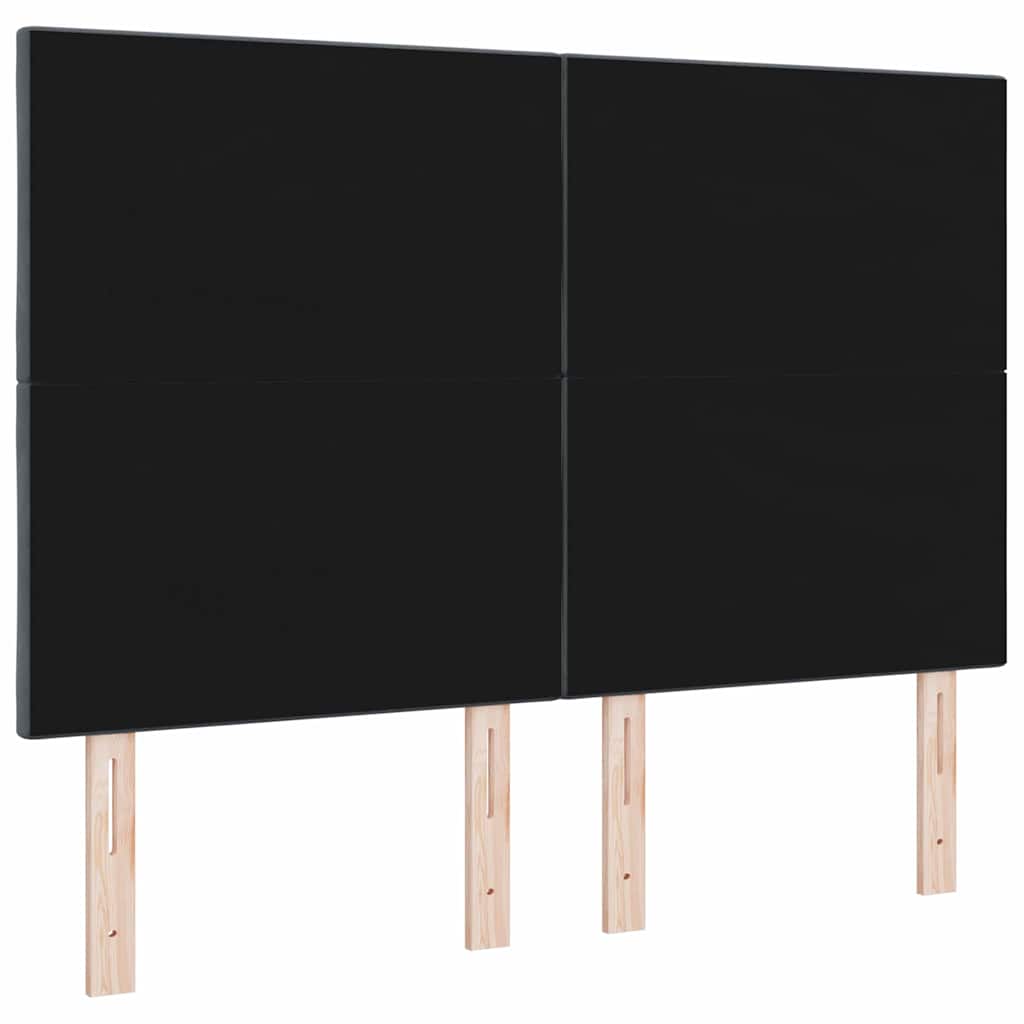 vidaXL LED Kopfteil Dunkelgrau 144 cm Kunstleder