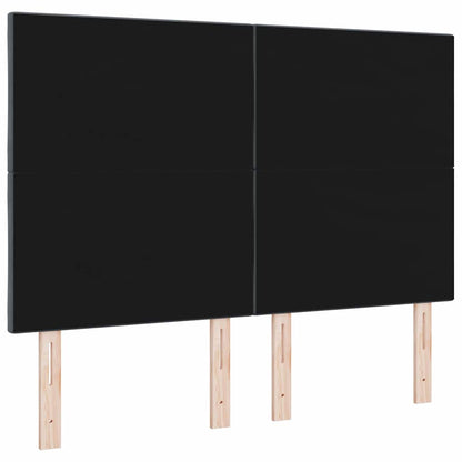 vidaXL LED Kopfteil Dunkelgrau 144 cm Kunstleder