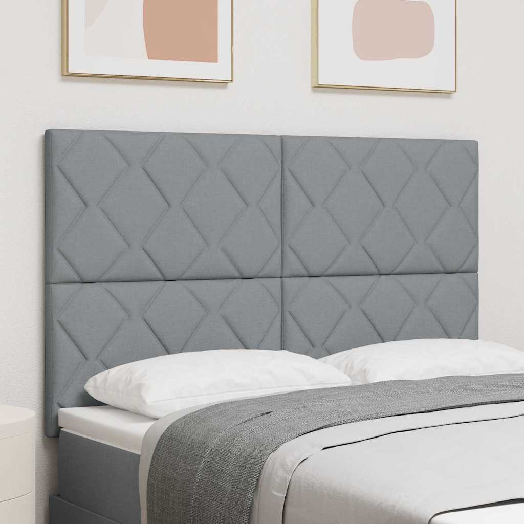 vidaXL Kopfteil Hellgrau 160 cm Stoff