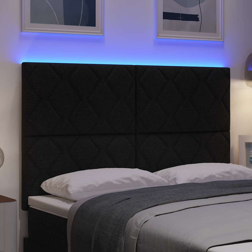 vidaXL Kopfteil Schwarz 160 cm Stoff