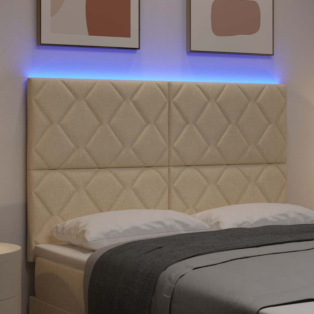 vidaXL Kopfteil Creme 160 cm Stoff