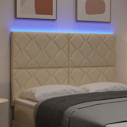 vidaXL Kopfteil Creme 160 cm Stoff