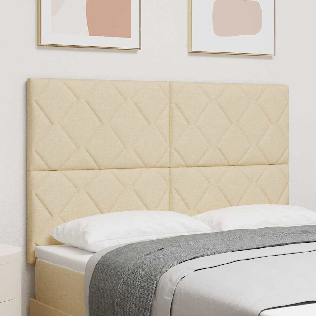 vidaXL Kopfteil Creme 160 cm Stoff