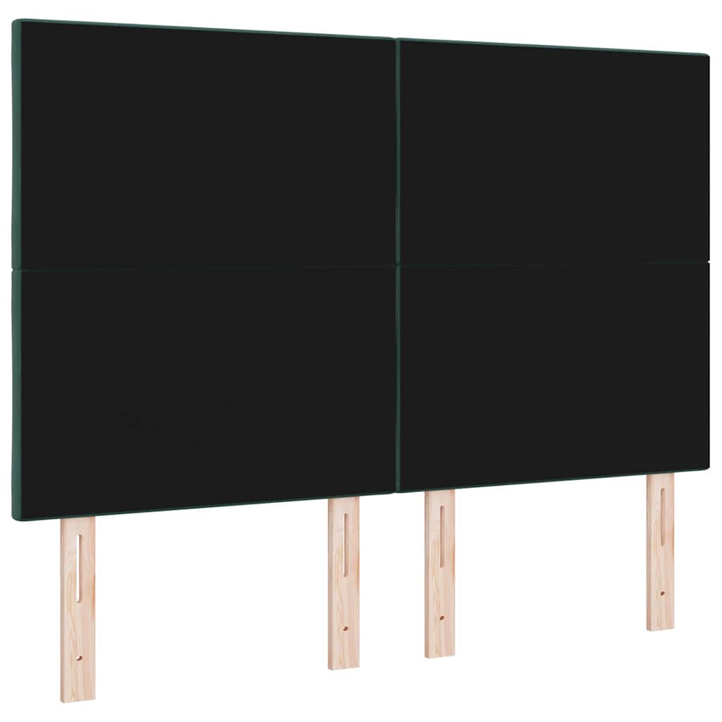 vidaXL LED Kopfteil Dunkelgrün 160 cm Kunstleder