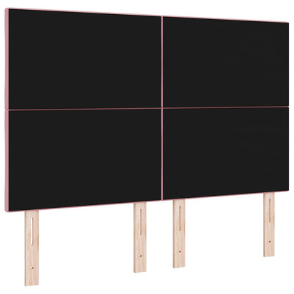 vidaXL LED Kopfteil Rosa 160 cm Kunstleder