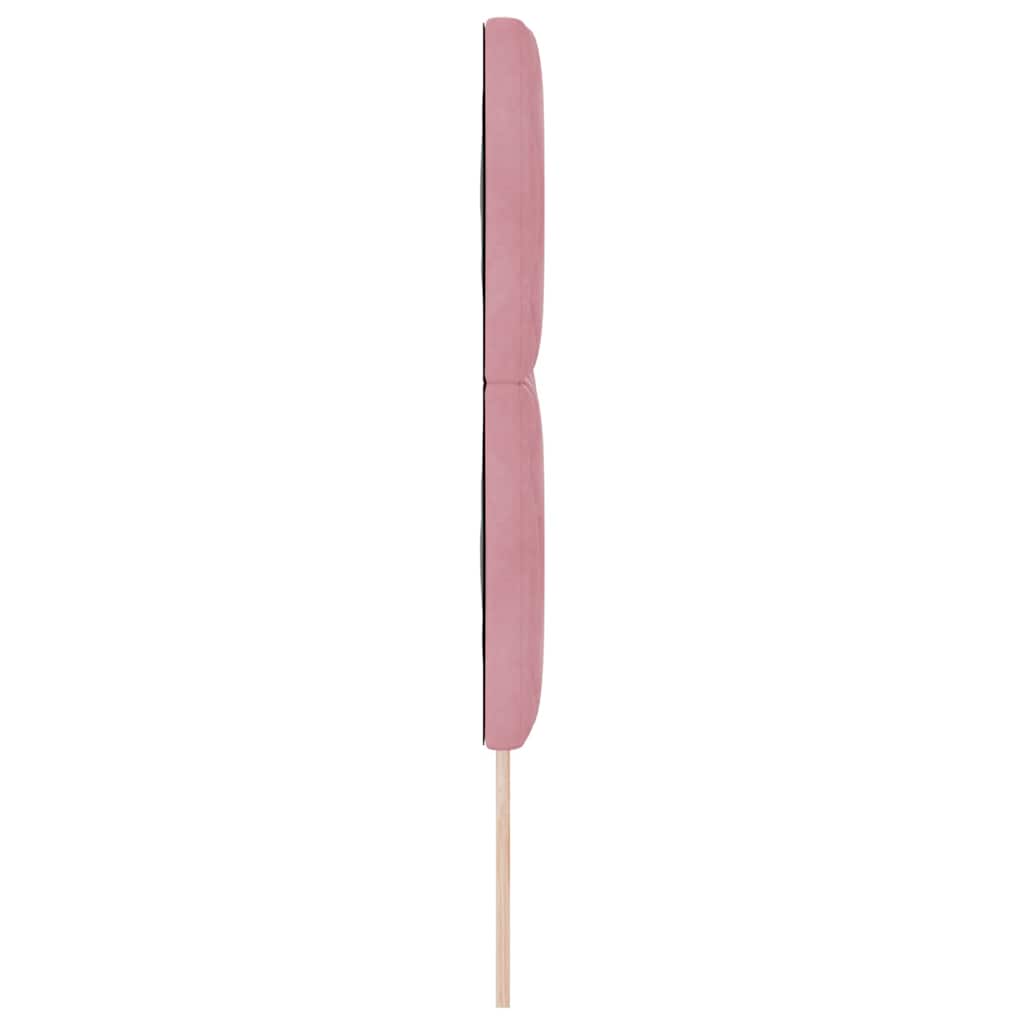 vidaXL LED Kopfteil Rosa 160 cm Kunstleder