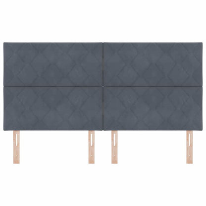 vidaXL LED Kopfteil Dunkelgrau 180 cm Kunstleder